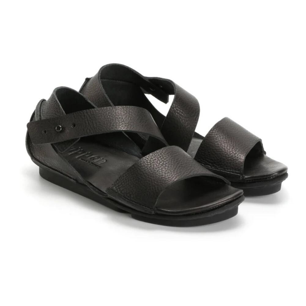 Trippen Aroma Black Leather Sandals EU 39 US 8 Comfort Avant Garde Germany